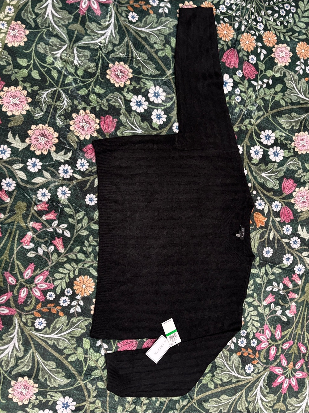 1. State Black Cable-Knit Lightweight Sweater